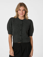 Indlæs billede til gallerivisning NEO NOIR Trudy Deco Knit Cardigan Antracit Melange
