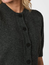 Indlæs billede til gallerivisning NEO NOIR Trudy Deco Knit Cardigan Antracit Melange
