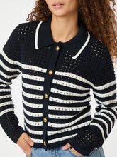 Indlæs billede til gallerivisning NEO NOIR Effie Knit Cardigan Navy
