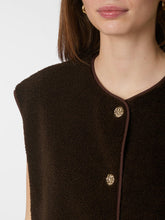 Indlæs billede til gallerivisning NEO NOIR Mariko Teddy Vest Dark Brown
