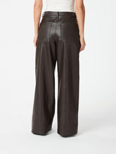 Indlæs billede til gallerivisning NEO NOIR Pinur Faux Leather Pants Dark Brown
