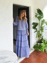 Indlæs billede til gallerivisning NEO NOIR Mauri Voile Blouse Smoke Blue
