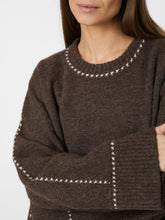 Indlæs billede til gallerivisning NEO NOIR Roeme Knit Stitch Blouse Brown Melange
