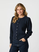 Indlæs billede til gallerivisning NEO NOIR Puli Knit Cardigan Navy

