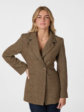 Indlæs billede til gallerivisning NEO NOIR Bowie Herringbone Blazer Brown
