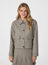 Indlæs billede til gallerivisning NEO NOIR Romana Herringbone Jacket Dusty Brown
