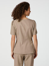 Indlæs billede til gallerivisning NEO NOIR Jules Structure Blouse Dark Taupe
