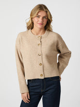 Indlæs billede til gallerivisning NEO NOIR Muki Knit Cardigan Sand Melange
