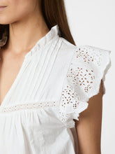 Indlæs billede til gallerivisning NEO NOIR Kyoti Embroidery Top White
