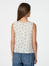 Indlæs billede til gallerivisning NEO NOIR Bibi Embroidery Print Top Off White

