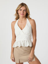 Indlæs billede til gallerivisning NEO NOIR Ribbi Halter Neck Top Hvid
