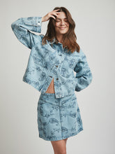 Indlæs billede til gallerivisning NEO NOIR Gabani Embroidery Denim Skirt
