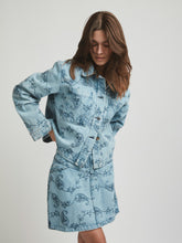 Indlæs billede til gallerivisning NEO NOIR Gabani Embroidery Denim Skirt
