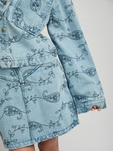 Indlæs billede til gallerivisning NEO NOIR Gabani Embroidery Denim Skirt
