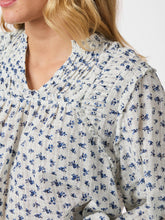 Indlæs billede til gallerivisning NEO NOIR Nipoa Dot Flower Blouse Blue
