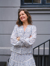 Indlæs billede til gallerivisning NEO NOIR Nipoa Dot Flower Blouse Blue
