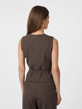 Indlæs billede til gallerivisning NEO NOIR Samara Waistcoat Melange Brown
