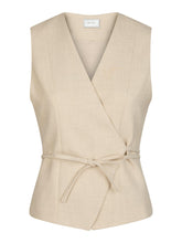 Indlæs billede til gallerivisning NEO NOIR Samara Melange Waistcoat Beige
