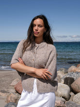 Indlæs billede til gallerivisning NEO NOIR Benuta Fluffy Knit Cardigan Beige Melange
