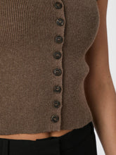Indlæs billede til gallerivisning NEO NOIR Todda Knit Tee Brown Melange
