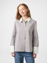 Indlæs billede til gallerivisning NEO NOIR Dranila Stripe Shirt Brown
