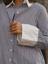 Indlæs billede til gallerivisning NEO NOIR Dranila Stripe Shirt Brown
