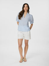 Indlæs billede til gallerivisning NEO NOIR Odesa Dot Stripe Blouse Light Blue
