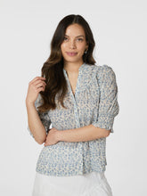 Indlæs billede til gallerivisning NEO NOIR Diana Misty Floral Blouse Blue
