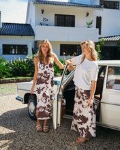 Indlæs billede til gallerivisning NEO NOIR Viso Cow Print Skirt Brown
