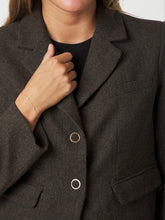 Indlæs billede til gallerivisning NEO NOIR Waed Mini Check Blazer Brown Melange
