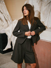 Indlæs billede til gallerivisning NEO NOIR Waed Mini Check Blazer Brown Melange
