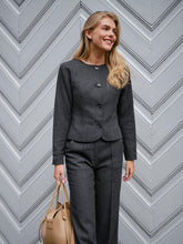 Indlæs billede til gallerivisning NEO NOIR Sury Herringbone Pants Antracit
