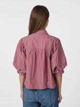 Indlæs billede til gallerivisning NEO NOIR Etta Stripe Stone Shirt Dark Rose
