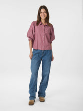 Indlæs billede til gallerivisning NEO NOIR Etta Stripe Stone Shirt Dark Rose
