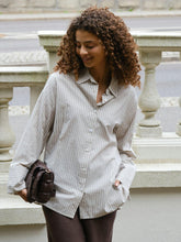 Indlæs billede til gallerivisning NEO NOIR Dita Double Stripe Shirt Creme
