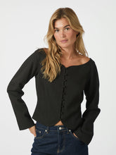 Indlæs billede til gallerivisning NEO NOIR Salsa Structure Blouse Sort
