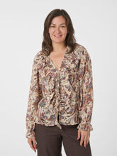 Indlæs billede til gallerivisning NEO NOIR Ivey Paisley Blouse Creme
