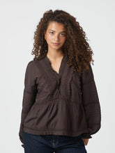 Indlæs billede til gallerivisning NEO NOIR Elfie Blouse Dark Brown
