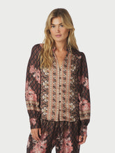 Indlæs billede til gallerivisning NEO NOIR Massima Botanical Border Blouse Black
