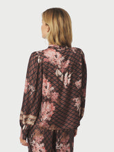 Indlæs billede til gallerivisning NEO NOIR Massima Botanical Border Blouse Black
