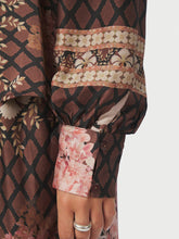 Indlæs billede til gallerivisning NEO NOIR Massima Botanical Border Blouse Black
