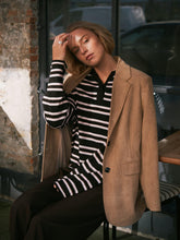 Indlæs billede til gallerivisning NEO NOIR Mala Polo Knit Blouse Dark Brown
