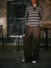 Indlæs billede til gallerivisning NEO NOIR Mala Polo Knit Blouse Dark Brown
