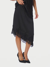 Indlæs billede til gallerivisning NEO NOIR Fiora Lace Skirt Black

