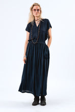 Indlæs billede til gallerivisning LOLLYS LAUNDRY Akanell Maxi Skirt Dark Blue

