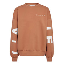 Indlæs billede til gallerivisning HAUTE L'AMITIE Maxi Split Logo Sweat Caramel
