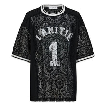 Indlæs billede til gallerivisning HAUTE L&#39;AMITIÉ Lace Football Tee Black
