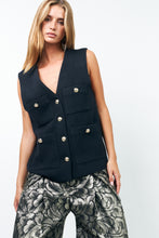 Indlæs billede til gallerivisning LOLLYS LAUNDRY Edel Vest Dark Navy
