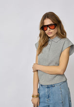 Indlæs billede til gallerivisning CO' COUTURE Sida Polo Top Grey Melange
