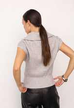 Indlæs billede til gallerivisning CO' COUTURE Row Zip Knit Vest Grey Melange
